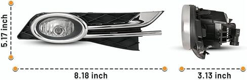 Fog Lights Replacement for Honda Odyssey 2014-2017 with H11 12V 55W Bulbs Bezel Fog Lamps Assembly 1 Pair in Kuwait