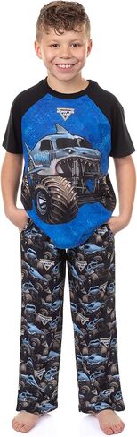 مجموعة نوم INTIMO Monster Jam للأولاد Megalodon Raglan بأكمام قصيرة وسروال in Kuwait