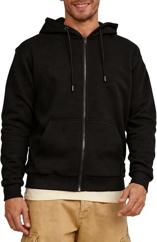 Men's Zip Up Hoodie Athletic Hoodies Long Sleeve Fleece Hooded Sweatshirts Lightweigt With Pockets (S-3XL) in Kuwait