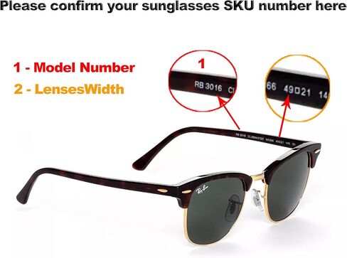 عدسات مستقطبة بديلة للنظارات الشمسية Ray-Ban RB4278 مقاس 51 ملم - خيارات متعددة in Kuwait