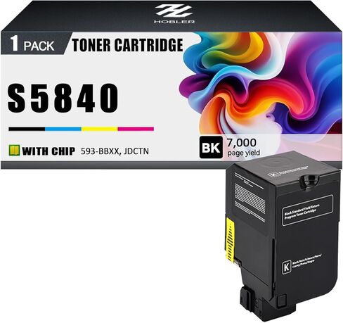 S5840 Toner Cartridges Compatible for Dell S5840 R59F2 593-BBXU Cyan Toner Cartridge Work for Dell S5840dn S5840cdn Printers in Saudi Arabia