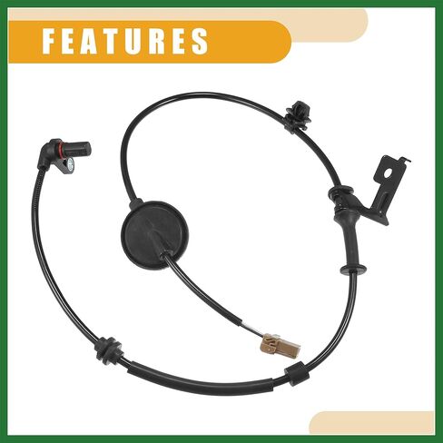 Motoforti ABS Sensor No.599101W000 - Car Rear Left ABS Wheel Speed Sensor - for Kia Rio 2012-2017 ABS Metal Black - 1 Pc Long-lasting in Saudi Arabia