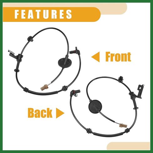 Motoforti ABS Sensor No.599101W000 - Car Rear Left ABS Wheel Speed Sensor - for Kia Rio 2012-2017 ABS Metal Black - 1 Pc Long-lasting in Saudi Arabia