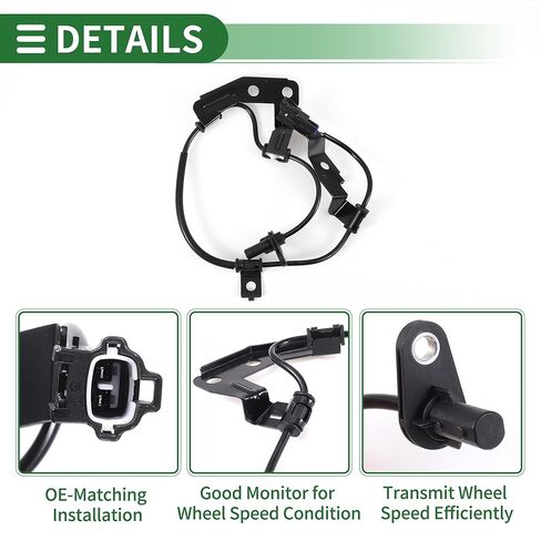 ABS عجلة السرعة الاستشعار ABS الاستشعار نظام الفرامل المضادة للقفل الاستشعار رقم 956802W000/95680B8000/956802W500 لكيا سورينتو 2012-2019 1 قطعة اليسار الخلفي in Kuwait