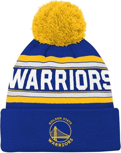 Outerstuff NBA Kids Youth 8-20 مرخصة رسميًا بشعار أساسي رياضي متماسك بأساور الطقس البارد قبعة صغيرة in Saudi Arabia
