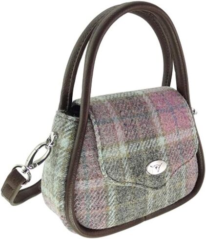 Glen Appin Harris Tweed 'Buchan' Round Mini Handbag in Saudi Arabia