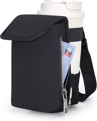 Herald Mini Phone Crossbody Bag with Water Bottle Holder, Water Bottle Carrier Bag with Strap for GYM, Hiking, Cycling in Kuwait