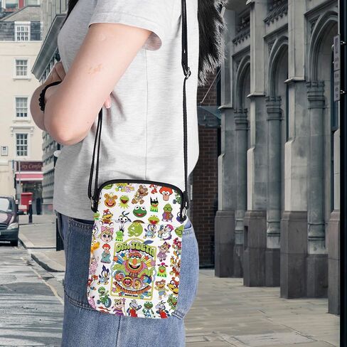 BWWKTOP Kermit Frog & Piggy Crossbody Bag Fozzie Bear Fans Gift Gonzo & Rowlf the Dog Shoulder Bag Kermit Frog Merchanddise in Saudi Arabia