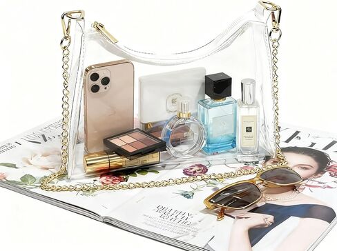 Clear Purse for Women, for Women Stadium Approved, Clear Crossbody Bag with Zipper Closure Transparent Purse for Concert Sports in Kuwait