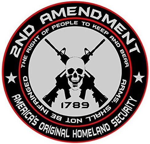 WSQ 2nd Amendment - America's Original Homeland Security Round Bumper Sticker Decal 5 Inch in Saudi Arabia