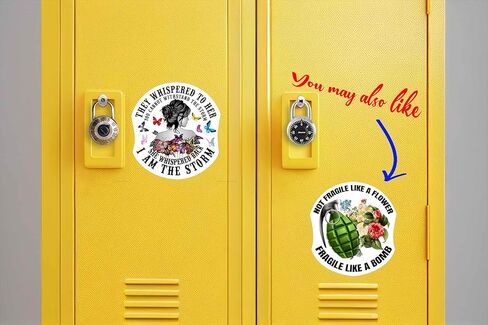 They Whispered to Her You Can Not Withstand The Storm She Whispered Back I Am The Storm Vinyl Waterproof Inspirational Christian Quote Sticker | 5 x 4.5 in | AG-669 in Kuwait