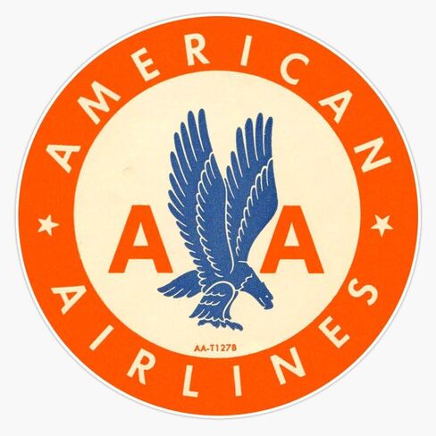 American Airlines Window Bumper Sticker Decal 5" in Saudi Arabia
