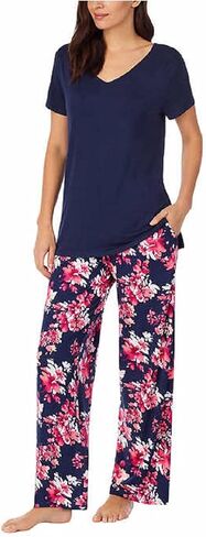 Carole Hochman Midnight Women's 2 Piece Super Soft Pajama Set (Dark Blue, Large) in Kuwait