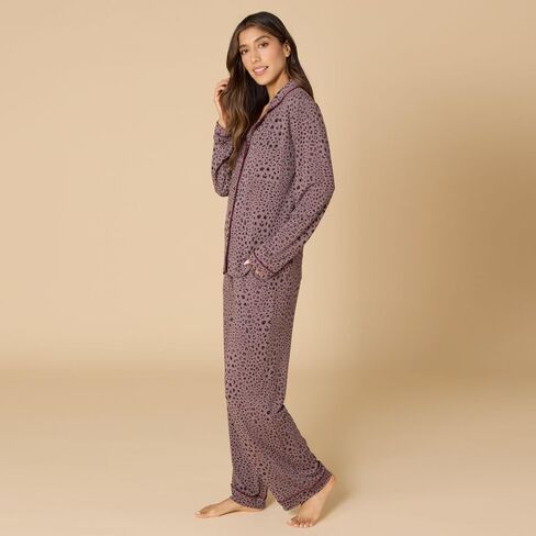 طقم بي جيه نسائي من Softies بياقة Aria-Slim Notch، Wild Driftwood، XS in Kuwait