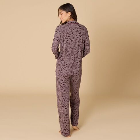 طقم بي جيه نسائي من Softies بياقة Aria-Slim Notch، Wild Driftwood، XS in Kuwait