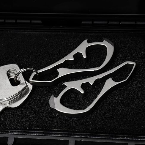 WARHERO Titanium Alloy Keychain Minimalist Key Holder Bottle Opener Prying Can EDC Tools in Kuwait