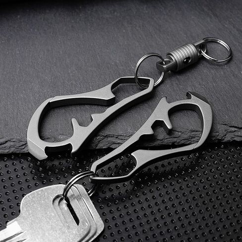 WARHERO Titanium Alloy Keychain Minimalist Key Holder Bottle Opener Prying Can EDC Tools in Kuwait