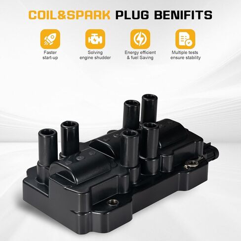 QYL Ignition Coil Pack compatible with V6 3.5L 3.9L 2006-2011 Impala Malibu Monte Carlo Pontiac G6 Lucerne Terraza, 3.4L 2005-09 Equinox, 4.3L Express Silverado Savana Sierra 1500 12595088 UF434 in Saudi Arabia