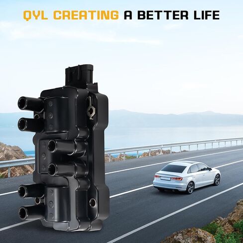 QYL Ignition Coil Pack compatible with V6 3.5L 3.9L 2006-2011 Impala Malibu Monte Carlo Pontiac G6 Lucerne Terraza, 3.4L 2005-09 Equinox, 4.3L Express Silverado Savana Sierra 1500 12595088 UF434 in Saudi Arabia
