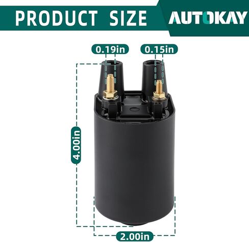 AUTOKAY 166-0772 Ignition Coil Fits for Onan Points Models BF BFA BG BGA BGE B43E B43G B43M B43 B48 B48G CCK CCKA CCKB NHA NHB NHC NHE NHP N52M for P218G P220G P224G Engine Re#166-0820 HE166-0761 in Saudi Arabia