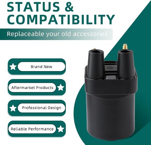 AUTOKAY 166-0772 Ignition Coil Fits for Onan Points Models BF BFA BG BGA BGE B43E B43G B43M B43 B48 B48G CCK CCKA CCKB NHA NHB NHC NHE NHP N52M for P218G P220G P224G Engine Re#166-0820 HE166-0761 in Saudi Arabia