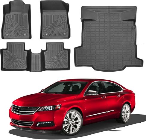 Floor Mats for Chevy Impala 2020 2019 2018 2017 2016 2015 2014, Custom Fit Black TPE Floor Liners for Chevrolet Impala, All Weather Anti-Slip Cargo Liner Accessories in Saudi Arabia