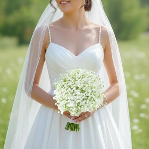 150PCS Babys Breath Artificial Flowers, Bulk Faux Baby Breath Flower Babys Breaths White Gypsophila Real Touch Wedding Flower Bouquet for Wedding Party Bouquet Garden Home Decor-11.81inches in Saudi Arabia
