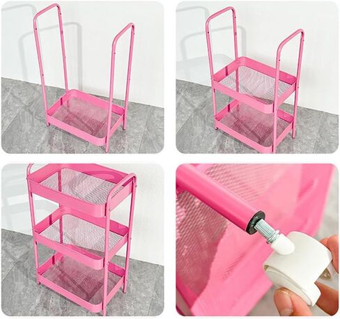Baby Diaper Caddy Organizer Cart - Multifunction 3 Tier Rolling Cart Lightweight Utility Baby Essentials for Nursery Storage Mobile Utility Cart for Nursery, Kitchen, Bathroom, Craft Room (Yellow) in Saudi Arabia