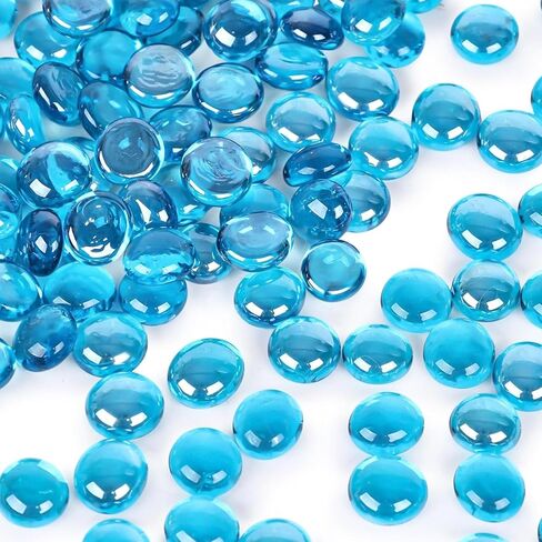 DomeStar 2LB Black Flat Glass Marbles, Decorative Marbles for Vases Aquarium Pebbles Fish Tank Rocks Vase Fillers DIY Crafts Table Scatter Decor in Kuwait