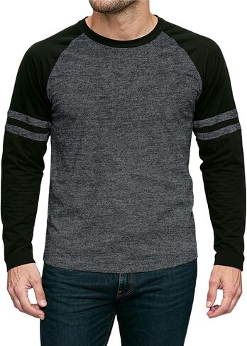 Decrum Raglan Shirt Men - Soft Sports Jersey Long Sleeve Baseball Shirts for Men in Kuwait