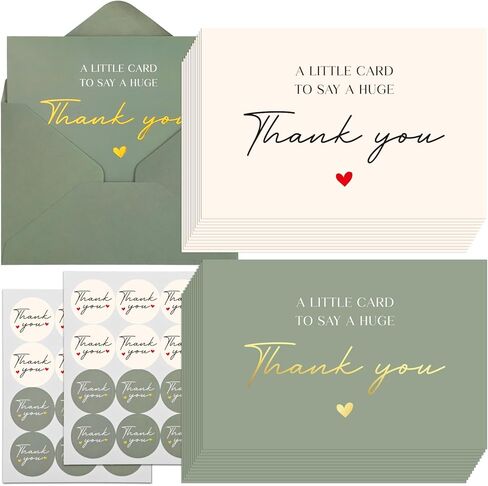 36 Pack Thank You Cards, 4x6 Inch Thank You Cards with Envelopes & Stickers, Blank Note Card Greeting Card for Birthday, Wedding, Baby Shower, Graduation, Teachers' Day, Mother's Day in Kuwait