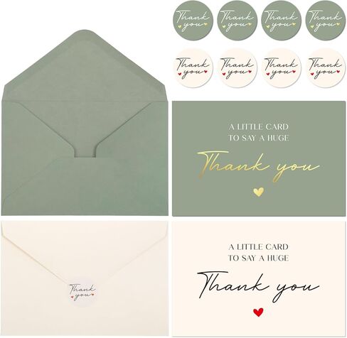 36 Pack Thank You Cards, 4x6 Inch Thank You Cards with Envelopes & Stickers, Blank Note Card Greeting Card for Birthday, Wedding, Baby Shower, Graduation, Teachers' Day, Mother's Day in Kuwait