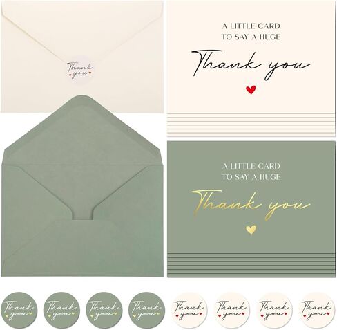 36 Pack Thank You Cards, 4x6 Inch Thank You Cards with Envelopes & Stickers, Blank Note Card Greeting Card for Birthday, Wedding, Baby Shower, Graduation, Teachers' Day, Mother's Day in Kuwait