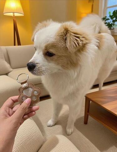 5 Pcs Pet Paw Shaped Leather Hair Storeage Collector Memorial Keychain,Dog and Cat Memorial Gift Keyring,Handmade Key Holder for Collecting Cat and Dog Hair in Kuwait