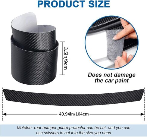 Carbon Fiber Car Rear Bumper Protector Guard for Subaru Forester 2015-2018, Anti-Scratch Car Trunk Protection Strip Car Accessories in Kuwait