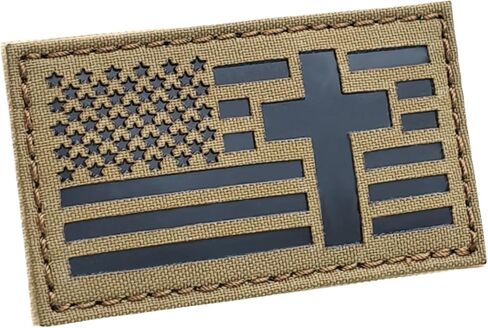 IR mult1cam OCP 2x3.5 USA Flag Christian Cross Jesus Christ Crucifix Religion God Infrared Tactical Morale Hook Patch in Kuwait