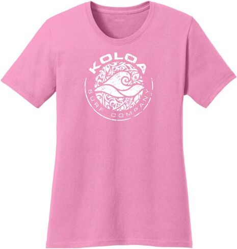 Koloa Ladies Circle Wave Logo Cotton T-Shirts in Sizes XS-4XL in Saudi Arabia