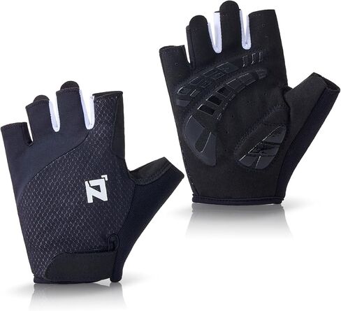 OOZi Fingerless Cycling Gloves – Breathable Bike Gloves with Shock-Absorbing Padded Palm and Silicone Grip – Road and Mountain Bicycle Gloves for Men & Women in Saudi Arabia