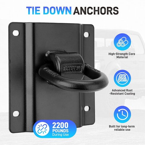 4PCS Truck Bed Tie Down Anchors Compatible with 2015-2025 Ford F150 F250 F350 and 2026 Raptor, Heavy Duty Bed Tie Downs Car Accessories Replace #FL3Z-9928408-AB & FL3Z-99000A64-B in Saudi Arabia