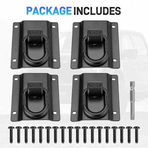 4PCS Truck Bed Tie Down Anchors Compatible with 2015-2025 Ford F150 F250 F350 and 2026 Raptor, Heavy Duty Bed Tie Downs Car Accessories Replace #FL3Z-9928408-AB & FL3Z-99000A64-B in Saudi Arabia