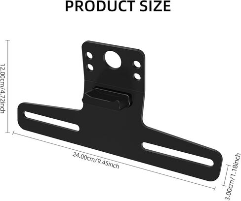 حامل لوحة ترخيص UTV مع ضوء، حامل إطار لوحة ترخيص من الألومنيوم العالمي لعربة الجولف RV شاحنة الثلج مقطورة قارب SxS متوافق مع Polaris RZR Ranger Can-Am Maverick X3 in Kuwait