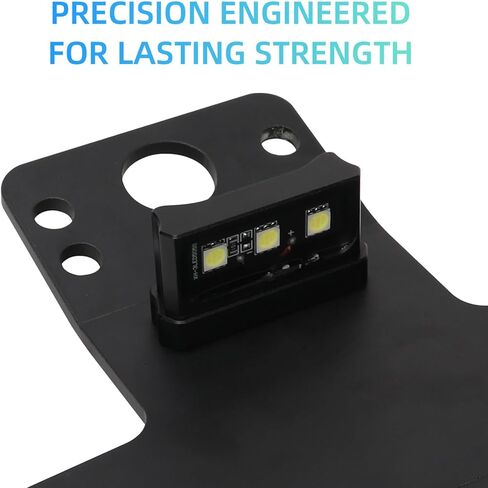 حامل لوحة ترخيص UTV مع ضوء، حامل إطار لوحة ترخيص من الألومنيوم العالمي لعربة الجولف RV شاحنة الثلج مقطورة قارب SxS متوافق مع Polaris RZR Ranger Can-Am Maverick X3 in Kuwait