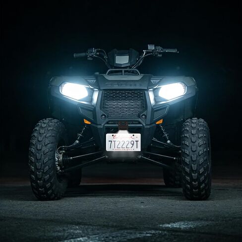 حامل لوحة ترخيص UTV مع ضوء، حامل إطار لوحة ترخيص من الألومنيوم العالمي لعربة الجولف RV شاحنة الثلج مقطورة قارب SxS متوافق مع Polaris RZR Ranger Can-Am Maverick X3 in Kuwait