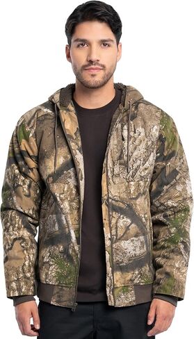 سترة بومبر مبطنة بصوف الشيربا للرجال من Realtree مع جيب متعدد الاستخدامات، Realtree APX in Saudi Arabia