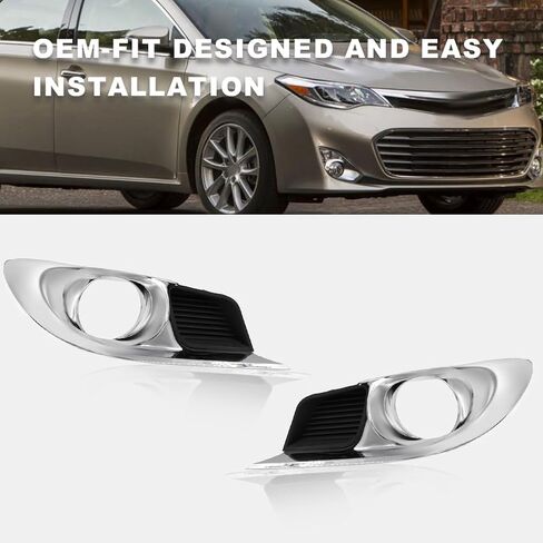 غطاء مصباح الضباب الأمامي JDMON متوافق مع Toyota Avalon 3.5L V6 2011 2012 استبدال 52040-07040 52030-07040 يسار ويمين (2 قطعة) in Saudi Arabia