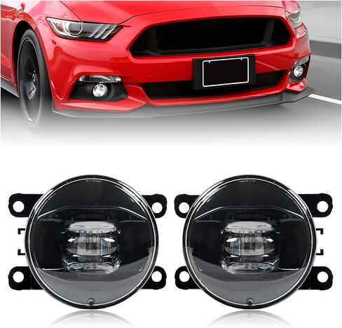 مصباح ضباب LED مناسب لسيارة Ford Mustang 2015 2016 2017، مجموعة مصابيح الضباب الأمامية للقيادة، استبدال FR3Z15200A، FR3Z-15200-A، FO2592234 in Saudi Arabia