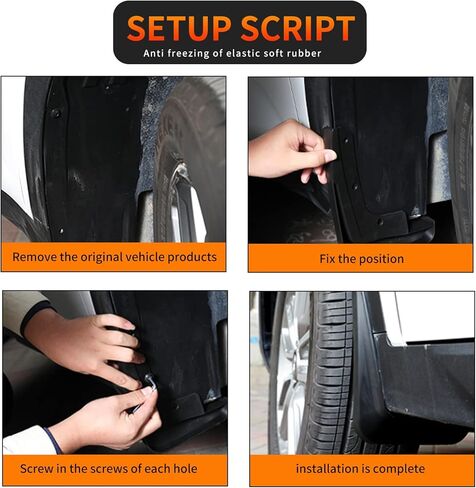 Custom Fit for Mud Flaps Acura MDX 2022-2025 Mud Splash Guard Front and Rear 4-PC Set in Kuwait