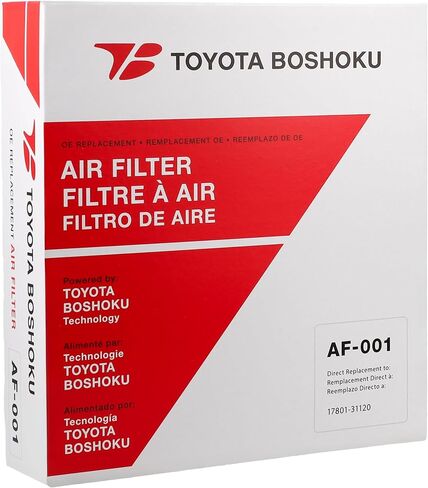 Toyota Boshoku (TB) Engine Air Filter, Engineered as Direct Replacement of 17801-31120 Fits 2009-2012 Toyota RAV4 2.5L GAS; 2005-2012 Avalon 3.5L GAS; 2007-2012 Lexus ES350 3.5L GAS in Kuwait