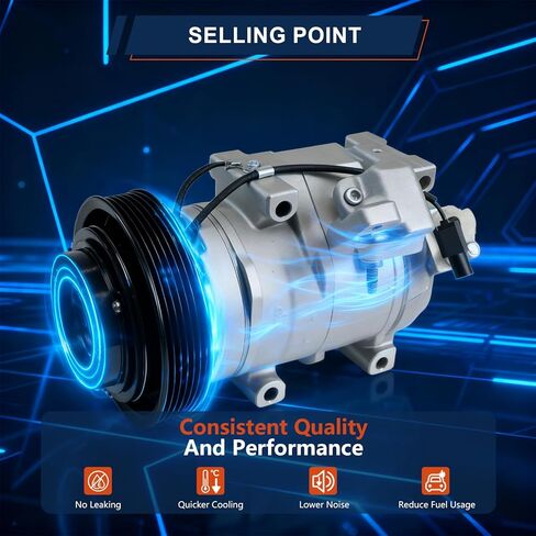 ضاغط تكييف الهواء CO-10840C متوافق مع Acura MDX 2007-2013 3.7L (Sport Utility)، ZDX 2010-2013 3.7L؛ متوافق مع هوندا أوديسي 2008-2017 3.5 لتر بديل #38810RGLA02 in Kuwait