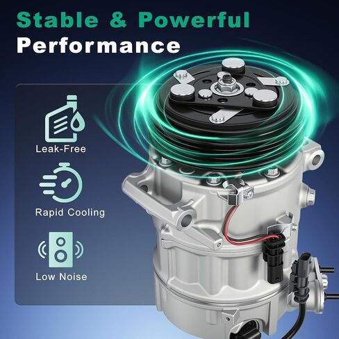 CO 22229C Air Conditioning Compressor with Clutch Compatible with 2012-2014 Chevy Equinox 2.4L 2012-2014 GMC Terrain 2.4L Replace 198312, 16003549-101, 16003549-102, 16003549-103 in Kuwait